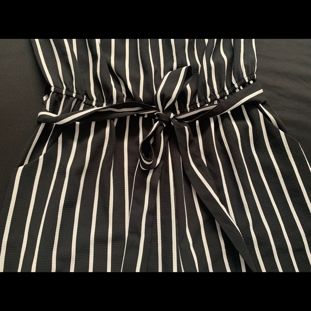 Strapless Striped Romper